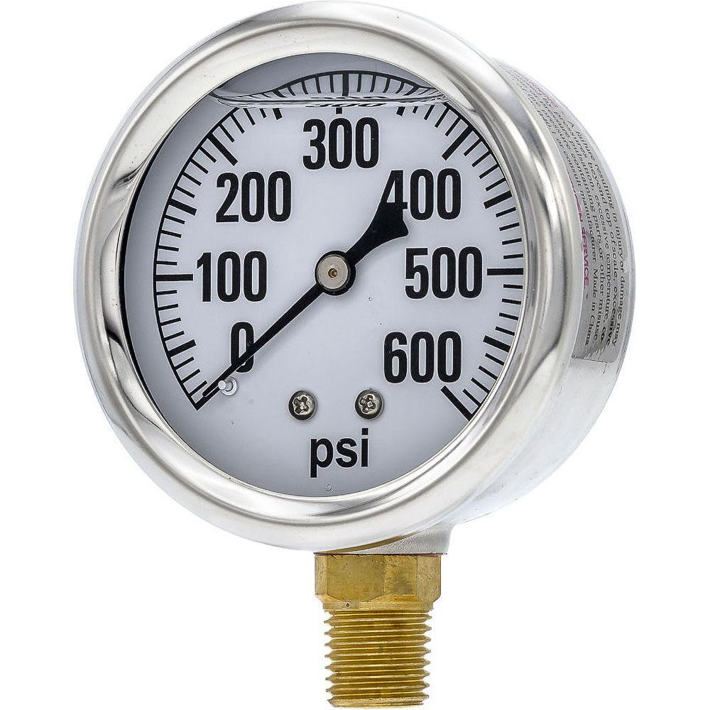 Picture of Pic Gauges Ag-201L-254K 2-1/2 X 1/4 Lower Mount Pressure Gauge